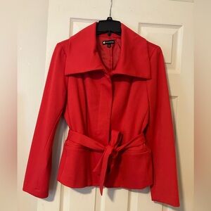 Valerie Bertinelli Red-Orange Women's Blazer with Belt, size L